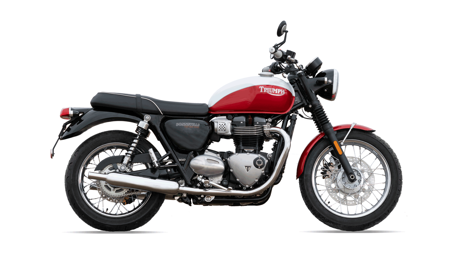 Triumph T100 Bud Ekins Special Edition Cut out korosi red snowdonia white